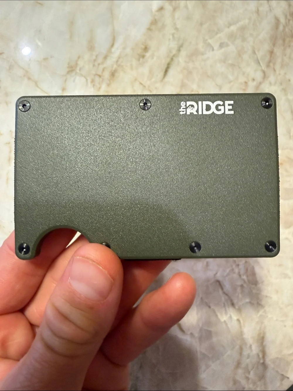 The Ridge Olive Green Money Clip Wallet - The Ridge- NWOT